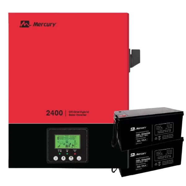 Mercury 2.4kva Solar Hybrid Inverter MPPT 24v Complete Inverter System
